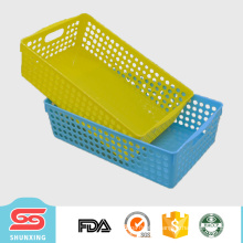 Custom durable plastic multipurpose rectangle storage basket for sale
